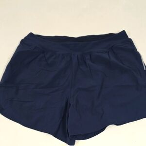 OUTDOOR VOICES Ready Set Light Speed Running Shorts Navy Blue